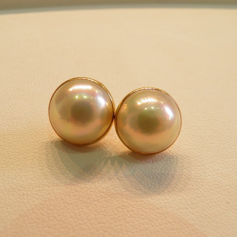 MABE PEARL マベパール 12.6mm K18 ピアス 公式の oruan.es