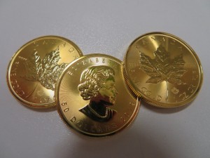 カナダメイプル金貨　K24　お買取りさせて頂きました。