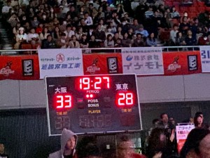 大阪エヴェッサVSアルバルク東京　33対28