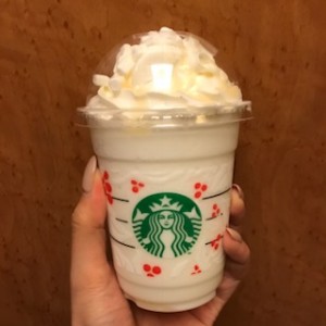 ホワイトチョコレートスノーフラペチーノ