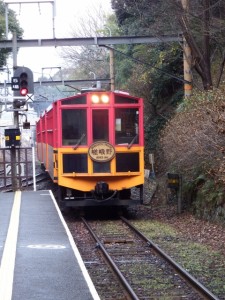京都　亀岡　嵯峨野　トロッコ列車