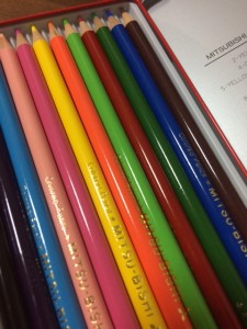 コロリアージュ用に買った色鉛筆