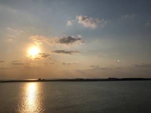 沖縄の綺麗な夕日